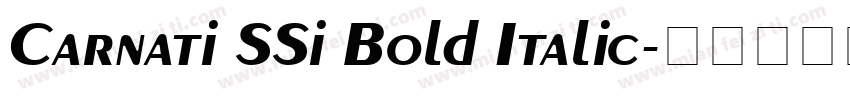 Carnati SSi Bold Italic字体转换